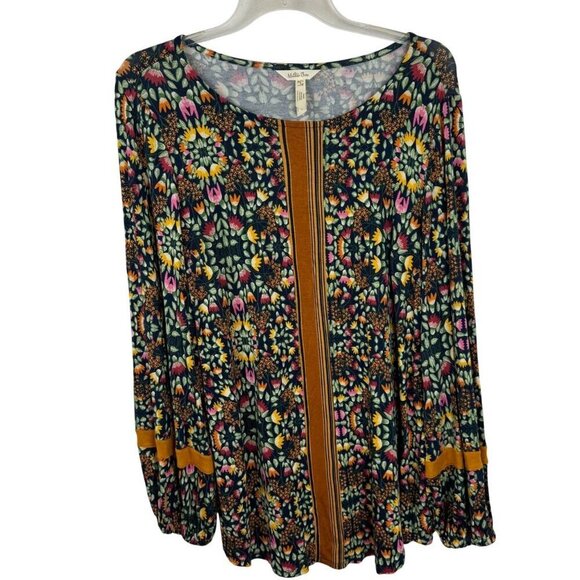 Matilda Jane Moments With You At The Pumpkin Patch Top SM Multicolor Floral EUC - Picture 2 of 8